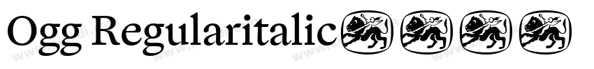 Ogg Regularitalic字体转换